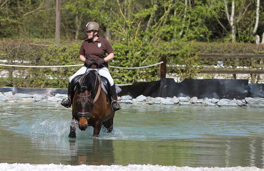 Wasserdurchritt mit RIDCON ProGrid Evolution Platten befestigt